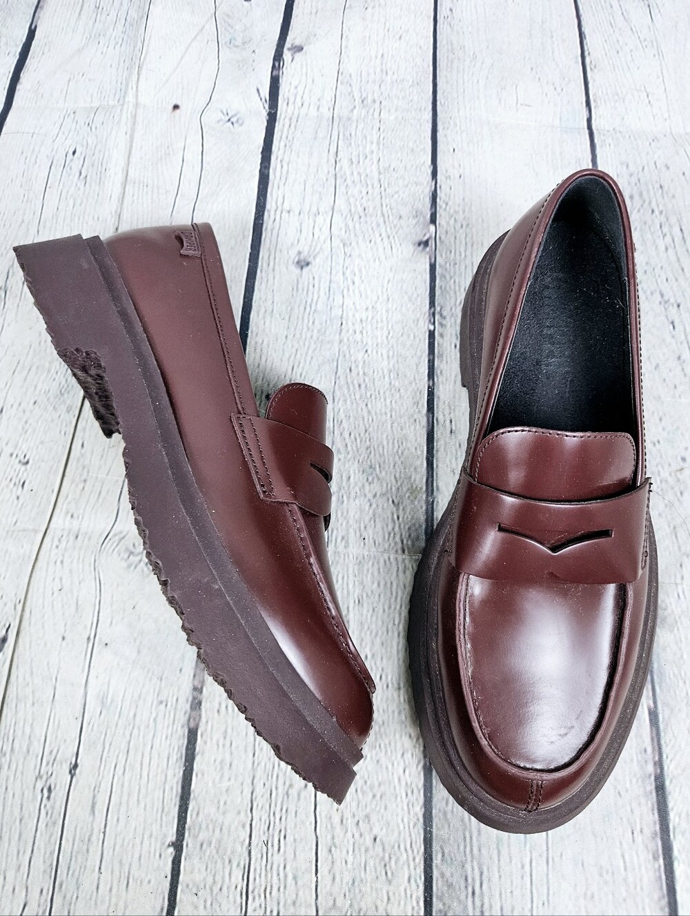 CAMPER | Walden leather slip-on chunky sole loafer shoes